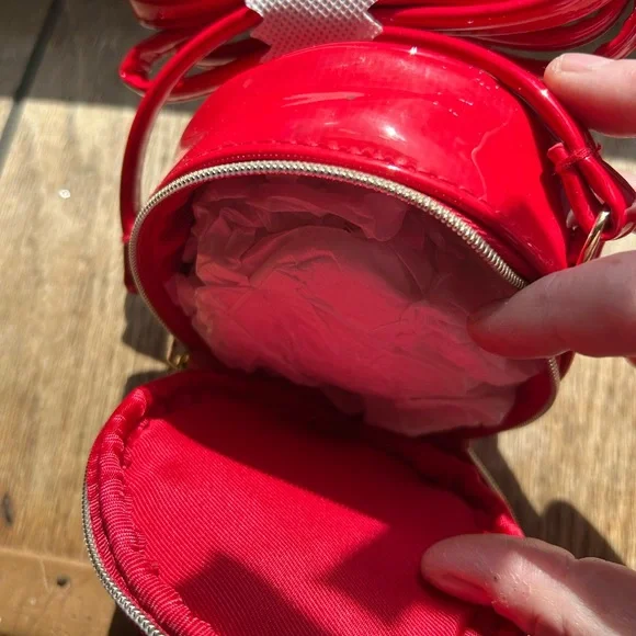 Marc Jacobs Glossy Red Circular Crossbody Bag - Picture 2 of 3